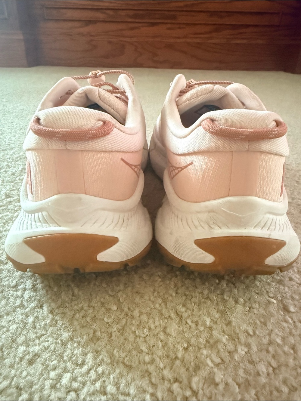 Hoka Transport Women's Light Pink Athletic Running Shoes - Picture 4 of 5
